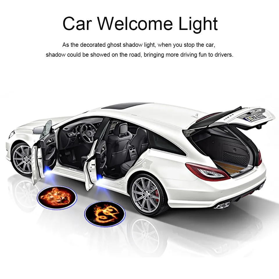 Wireless Car Door Welcome Logo Light Projector For Audi A3 A4 A6 A8 S3 S4 S6 S8 RS4 RS6 Q3 Q5