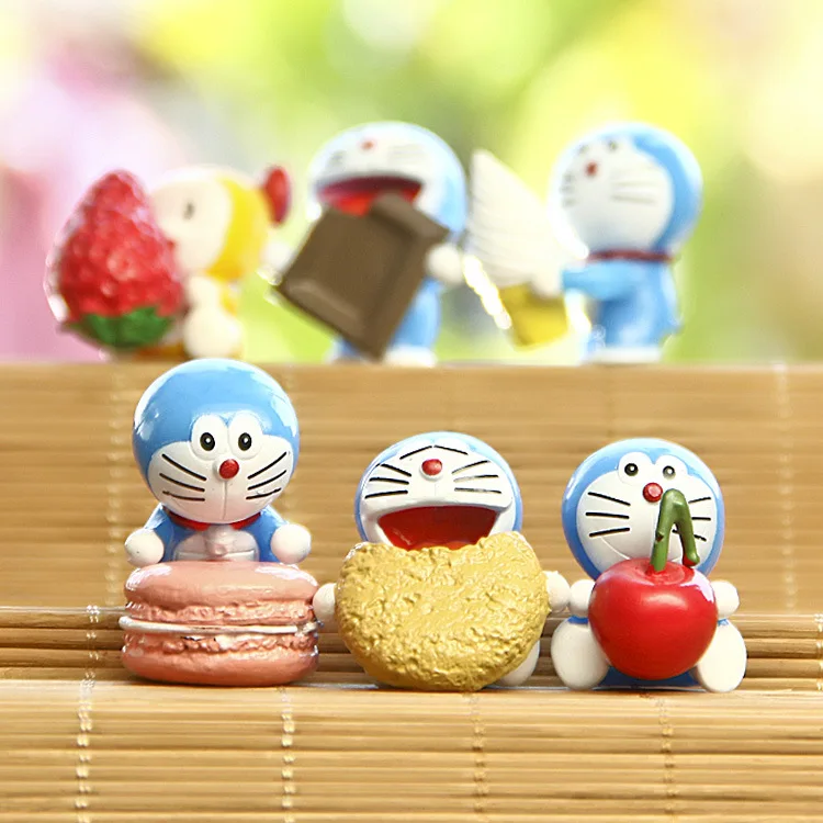 2017 детские игрушки A Dream Doraemon 6 шт. еда гурманов тусклый сум Макарон клубника