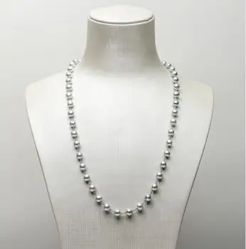 

6.5-7mm Cultured Pearl Necklace 925 Sterling Silver 28.3"