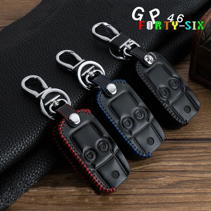 GPFORTYSIX cuero genuino llavero anillo titular de la cubierta para HONDA CRV Odysseyflip llave del coche llaves de coche