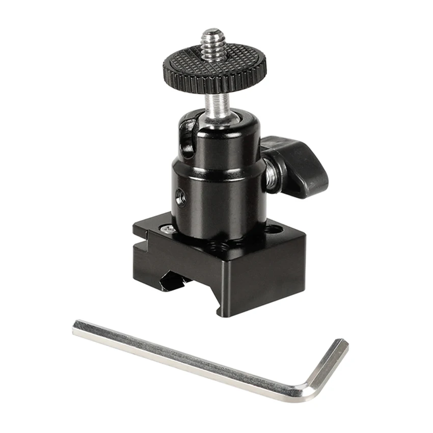 

CAMVATE QR NATO Clamp + Mini Ball Head 1/4"-20 Screw Mount (Black Knob) C2161
