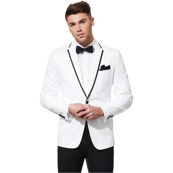 

Custom Made New Groomsmen Notch Lapel Groom Tuxedos Center Vent Mens Suits Wedding Best Man Suit (Jacket+Pants) L656