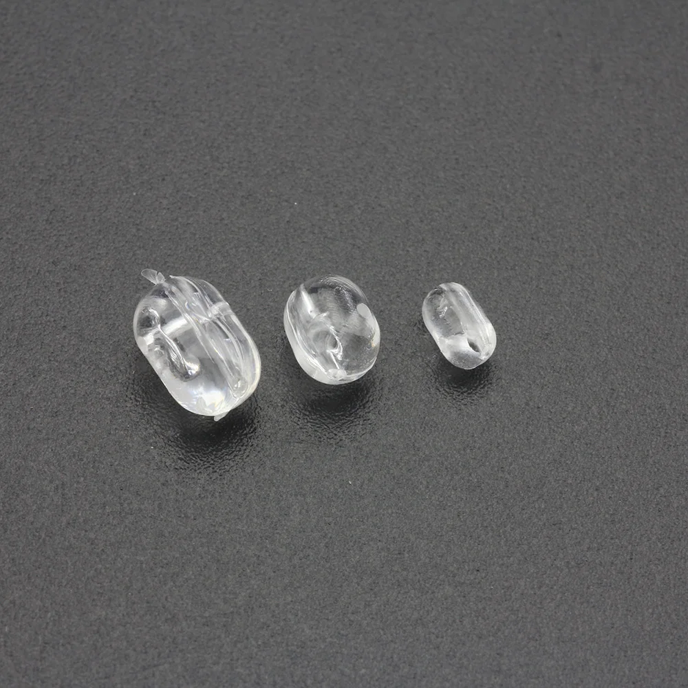 Rompin 100pcs/lot 3*5 4.7*6 5*8 Transparent Fishing cross beads plastic Clear Beads Double Pearl Drill Cross Beads Carp fishing