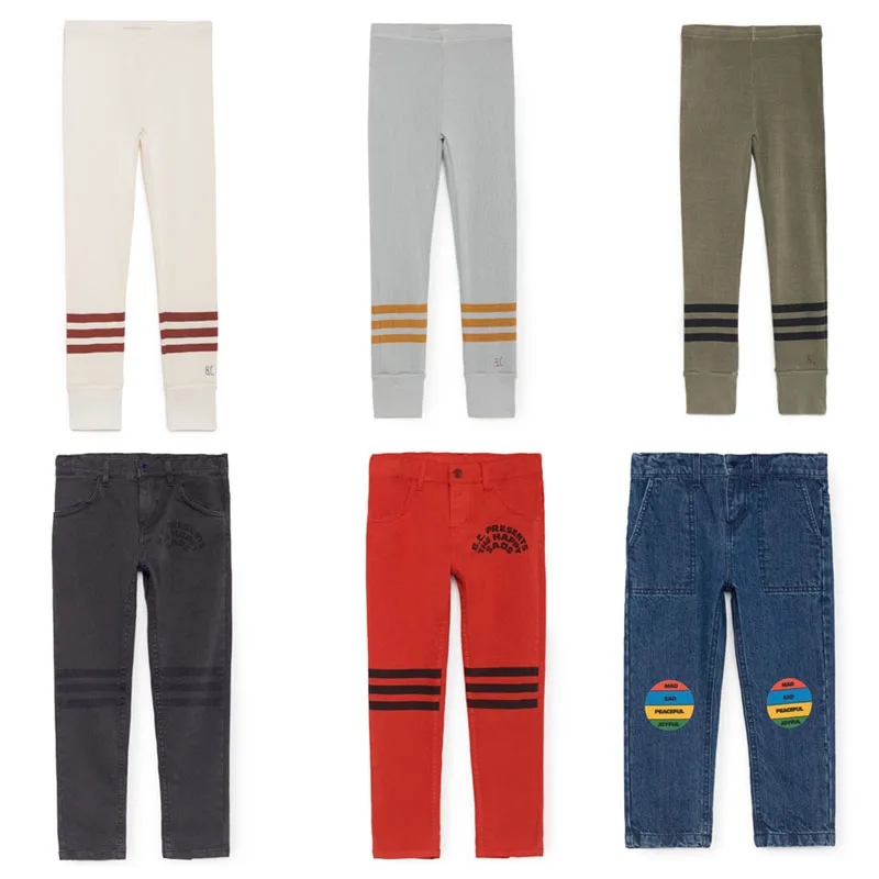 

Kids Casual Pants Children Cotton Legging Bobo Choses Toddler Girls Cotton Stripeds Leggings Boys Slim Fit Jeans Trousers Pants