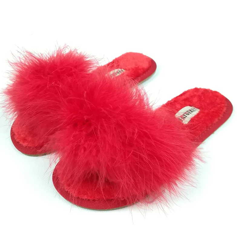 Chamuekey chinelos de pelúcia femininos, pantufas de