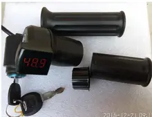 12-120v half twist throttle Accelerator with Led digital display indicator & lock for electric scooter mtb tricycle gas handle
