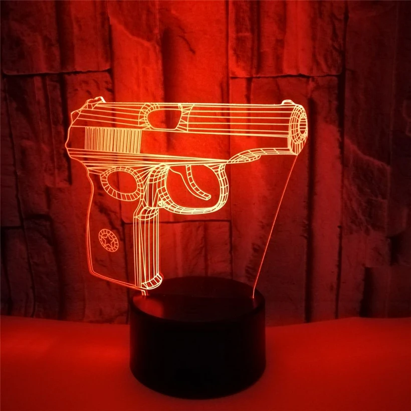 gun 3D night light (2)