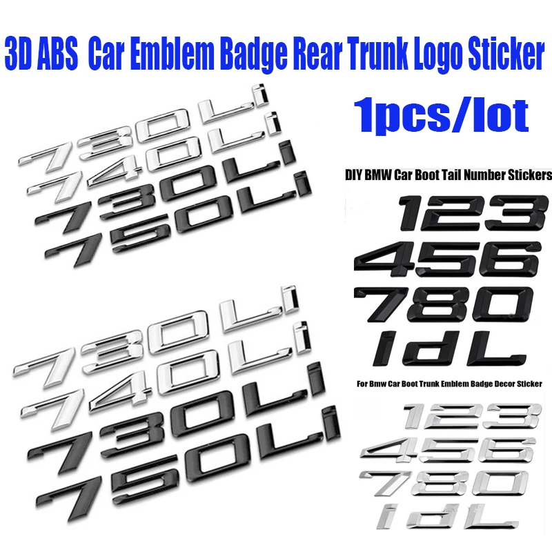 3D ABS эмблема-наклейка на автомобиль задний ботинок шт. 1 шт. для BMW 750i 730i 740i 0 3 4 5 7 л я автомобиль загрузки Письмо Логотип Знак наклейки