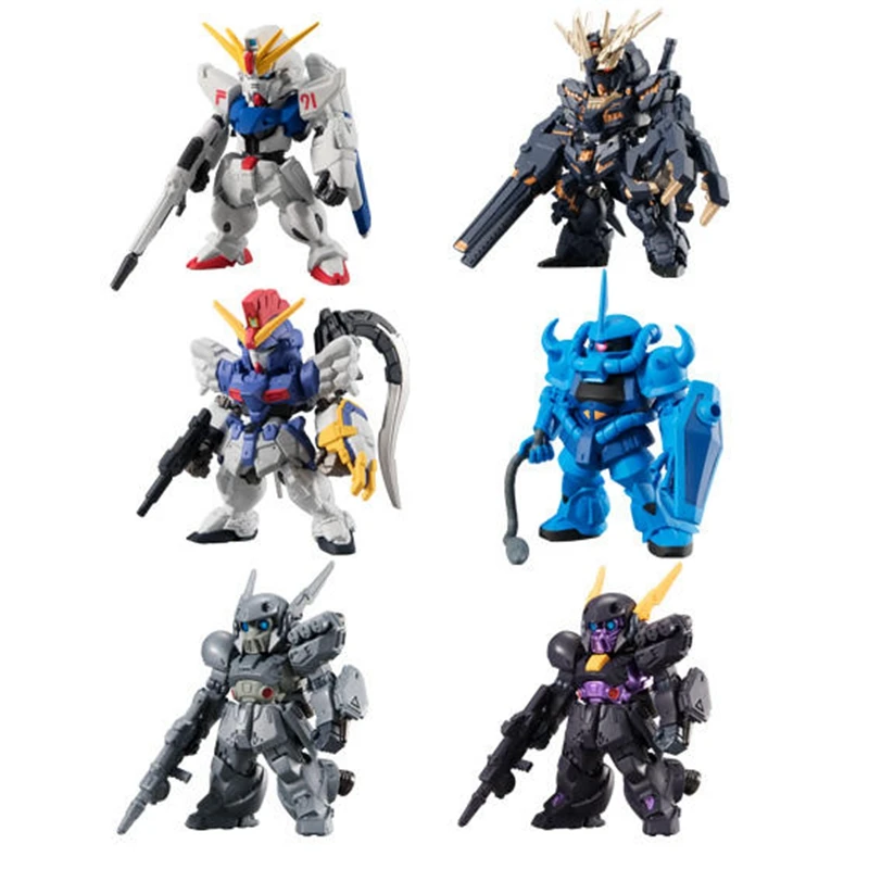 

WSTXBD Original BANDAI 6Pcs/Set Q Version FW Gundam Converge#12 PVC Figure Toys Figurals Model Kids Dolls Brinquedos