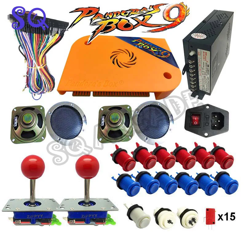 2 Player DIY Arcade Kit Pandora box 9 1500 in 1 game board and joystick American HAPP Style Push Button for Arcade Machine