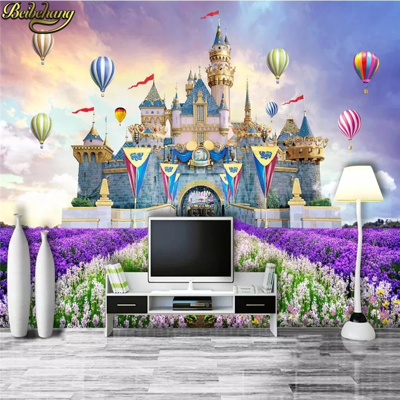 beibehang custom Castle Fairyland 3d flooring wallpaper for kids room photo mural wallpapers for living room wall paper roll