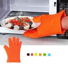 1 шт. термостойкая силиконовая кухонная печь для барбекю перчатки для готовки рукавица для Гриль-барбекю пищевая духовка перчатка для выпечки