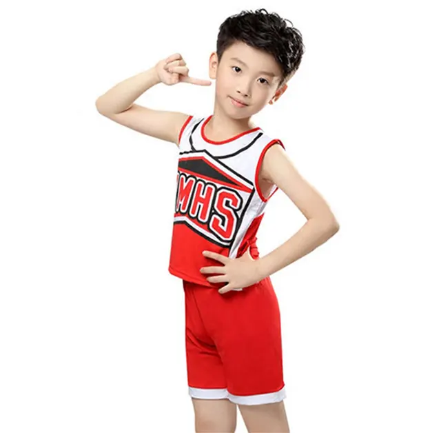 Boy Cheerleaders Suit For Boys School Cheer Team Uniforms Kids