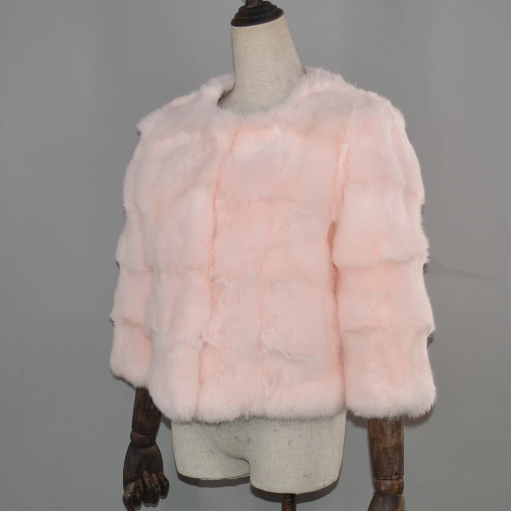 Новинка,, Женское пальто из натурального меха, Осень-зима, теплая мягкая куртка из натурального кроличьего меха, хорошее качество, короткая шуба из кроличьего меха