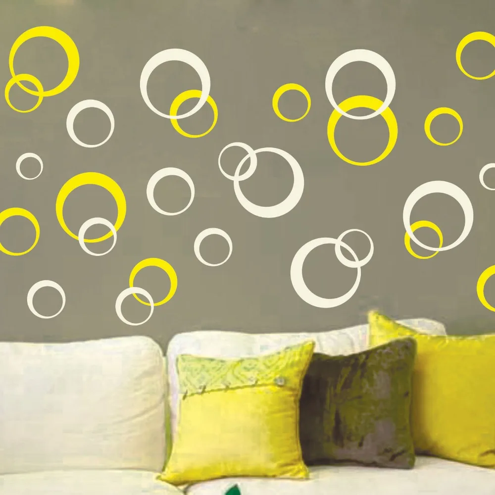 

Fashion 2 color beautiful CIRCLES Polka Dots Vinyl Wall Decor Mural Home Decor Art Cut Wall Stickers KW-301