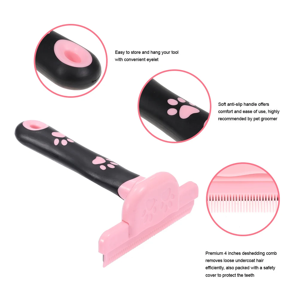 

Pet Cat Grooming Tool Remove Tangles and Knots Comb Non-slip Grip Handle Shedding Brushes for Cats
