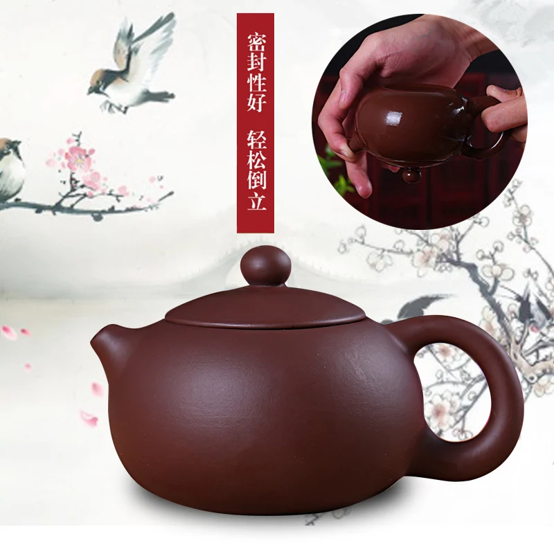 

200ML yixing teapot purple clay xi shi zisha pot ore beauty chinese kung fu kettle suit Tie Guanyin black tea with gift box