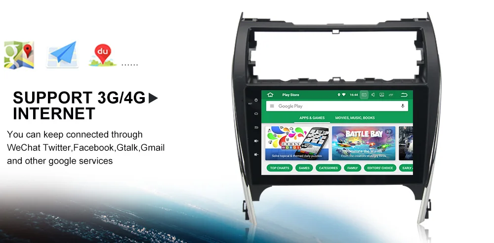 Cheap 10.2" Android 8.1 Car GPS player for Toyota Camry 2012-14 USA&Mid-East Version auto Car radio head unit  2Gb Ram+16Gb Rom 64bit 22