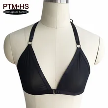 Пентаграмма жгут Sheer бюстгальтер эротические белье на бретельках кружево клетка bralette черный эластичный отрегулировать Strappy Топы корректирующие Throug БИК