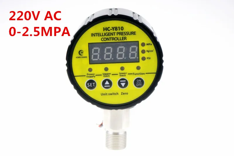 

AC220V 2.5 MPA Digital electric contact pressure gauge digital pressure gauge radial leakage short circuit protection