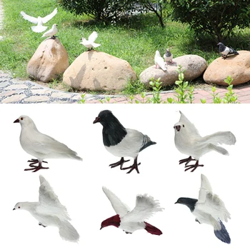 

1x Fake Artificial Feathered Pigeon Decoy Realistic Bird Garden Decor