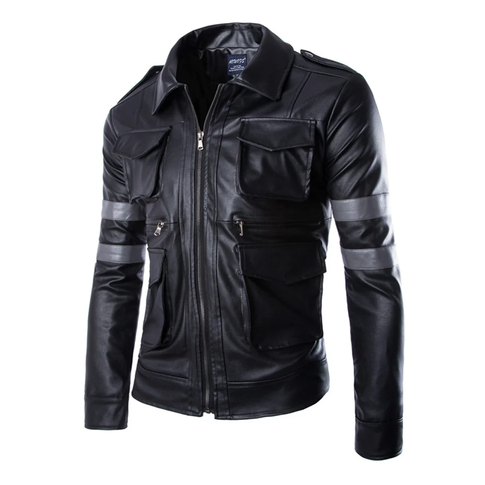 HEROBIKER Motorcycle Jackets Men Motorsiklet Retro PU Leather Riding