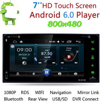 

Android 6.0 7 Inch Touch Screen Car Stereo Aut MP5 2 Din Wifi Car Multimedia DVD Player Bluetooth GPS Navigation AM/FM/RDS Radio