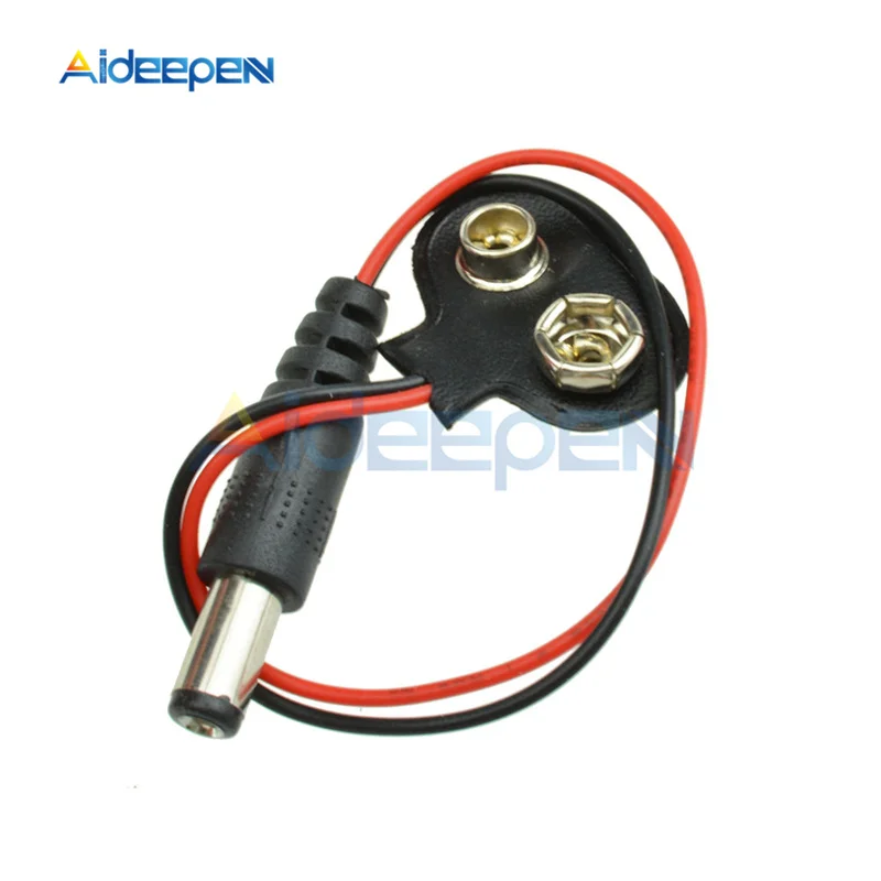 

5Pcs/lot 9V Battery Holder Clip Male Line Battery Connector Adapter Black Hard Case For Arduino Uno R3 DIY Jack Connector
