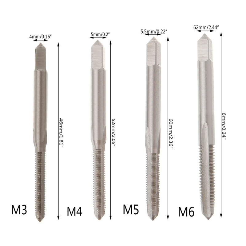 3 шт./компл. M3/M4/M5/M6 HSS машина ручной винт нитки метрической зажигания Нажмите