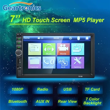 

2 Double Din 7018B Car MP5 Player 7 Inch Touch Screen Auto Car MP4 Video Player Radio Remote Control Support Rear View Camera