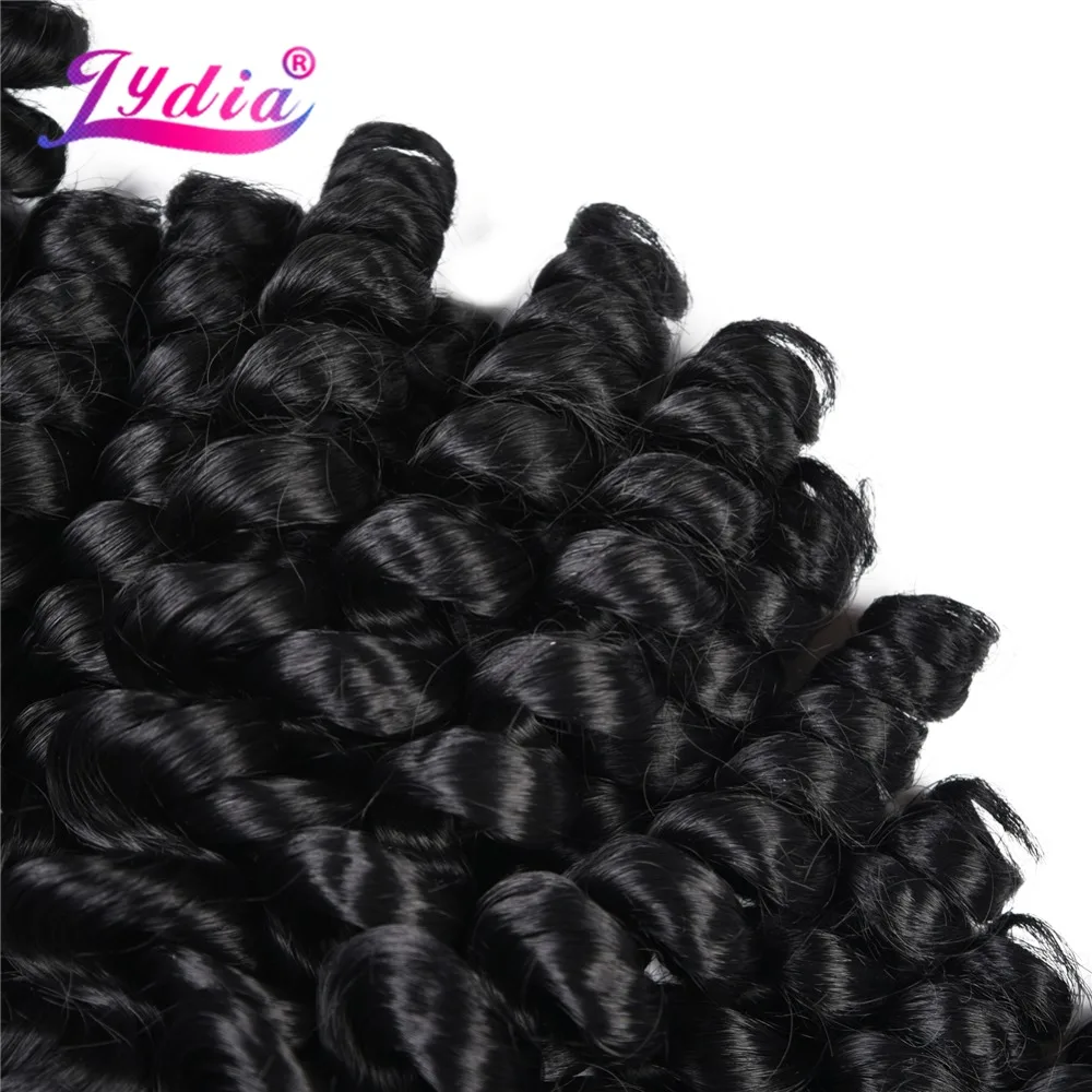 Lydia Synthetic Bouncy Curly Hair Extensions 1Piece/Pack Weaving With Double Weft Loose Wavy 18-22Inch For Women Hair Bundles