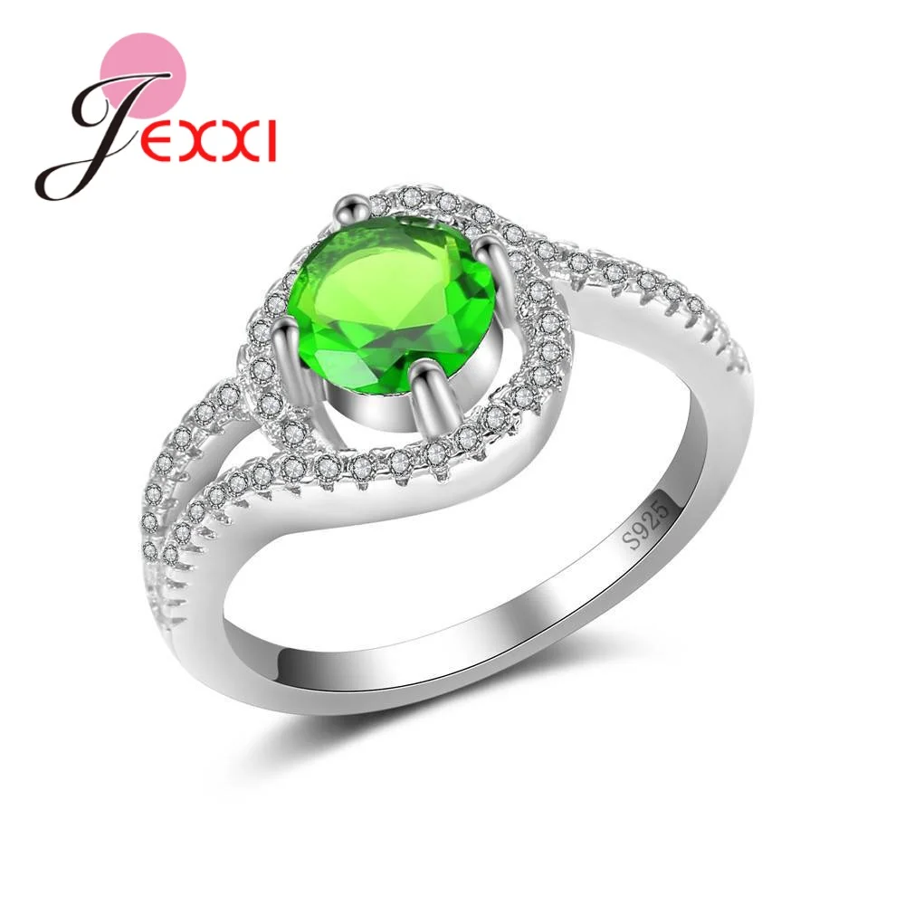 

Bohemia Rings For Women Jewelry 925 Sterling Silver Clear Crystal Ring Accessories Jewelry For Female Bijoux Party