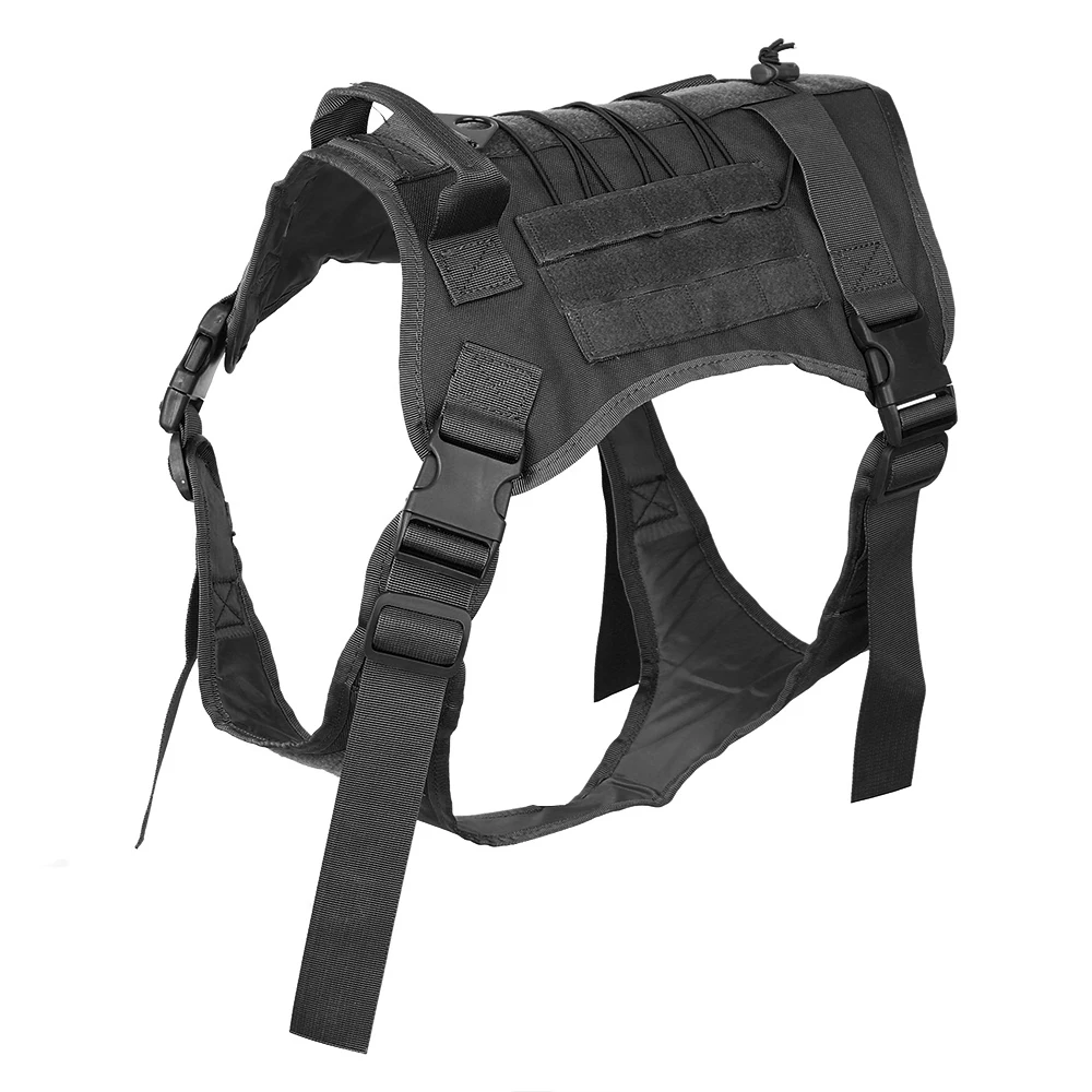 

Easily Adjusting Large Dog Fighting Training Tactical Vest Harness Working Dog Vest Water Resistant Hound Suit With Handle