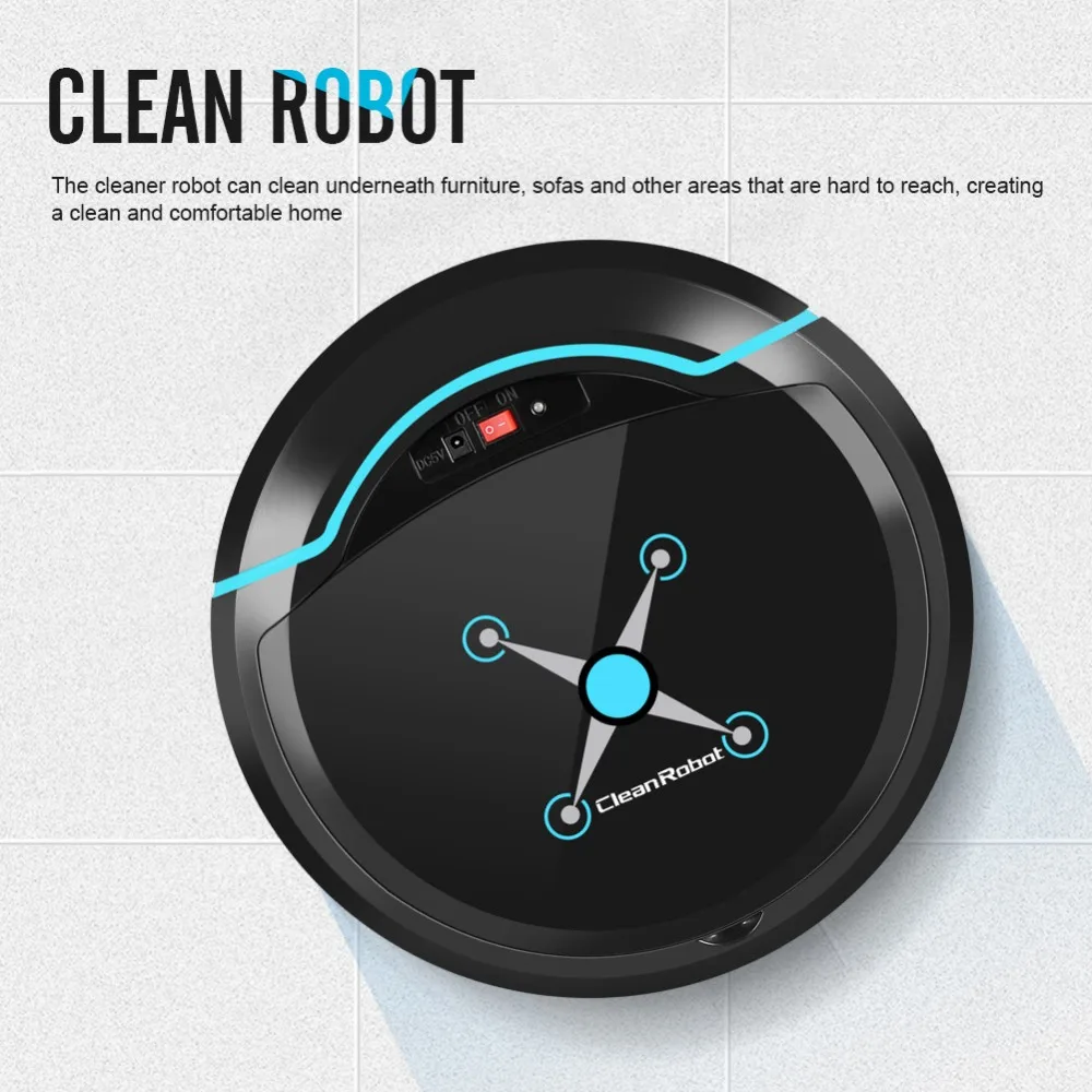 

Black/White USB Automatic Vacuum Cleaner Robot for Home Office Dry and Wet Mopping Smart Sweeper Smart Floor Cleaning Robot