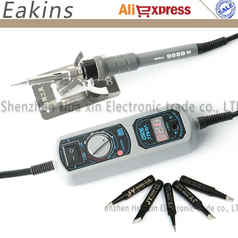  YIHUA 908D Adjustable thermostat Electric soldering iron set Welding repair tools kit set