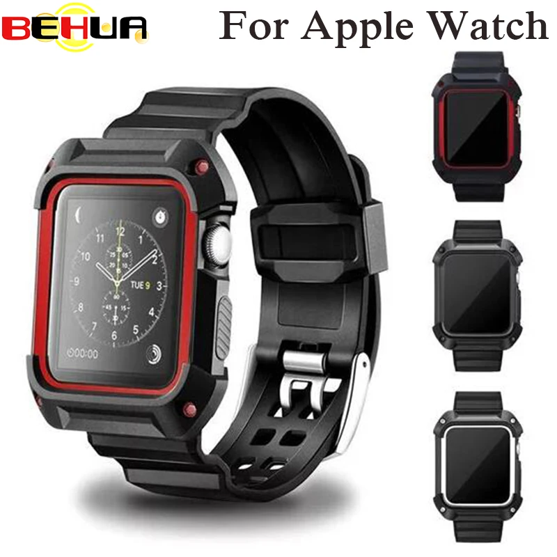 Спортивный ремешок для apple watch 42 мм/38 мм iwatch 3/2/1 браслет с рамкой резиновый часов