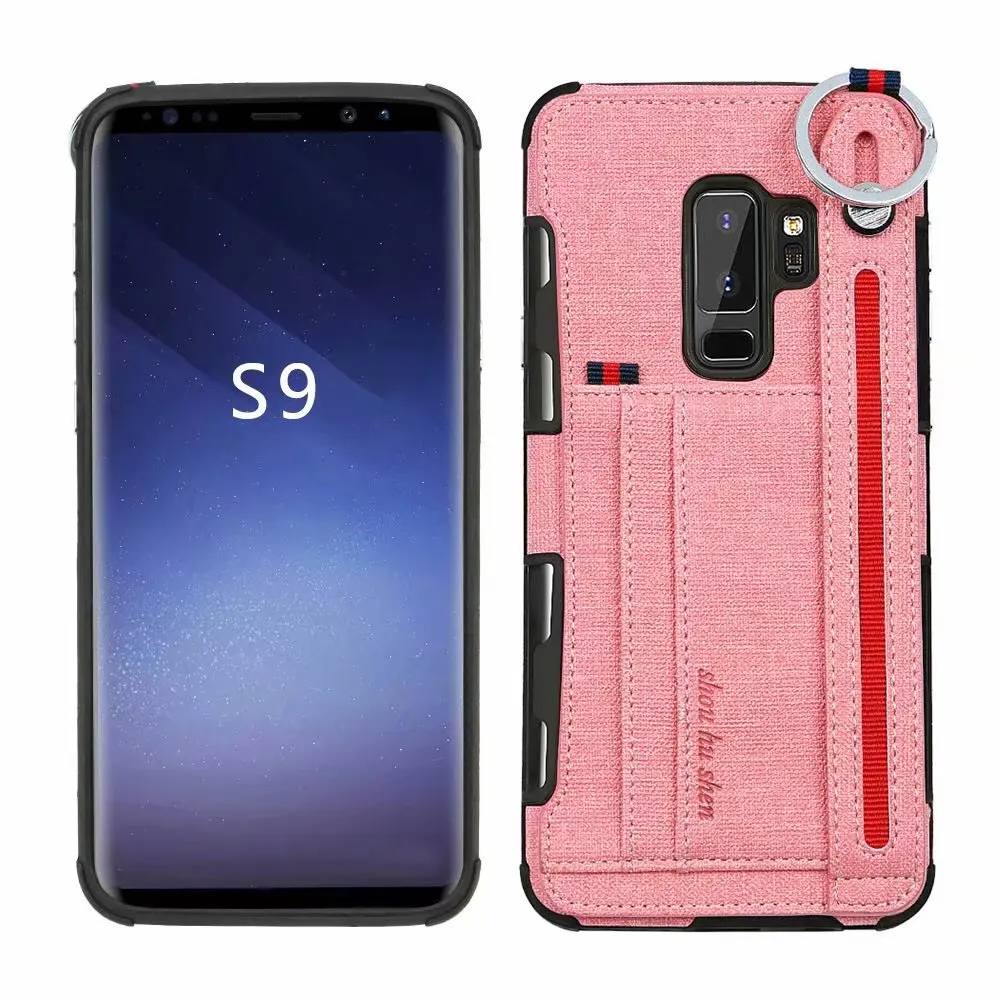 Кожаный чехол-держатель для samsung S8 S9 S10 Plus Note 9 8 A7 A8 A9 A50 A70 с двойным слотом для карт