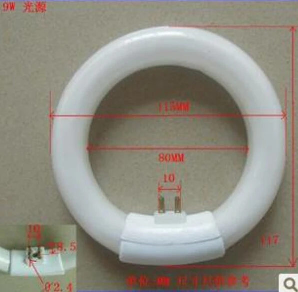 

FCL9EX-N replacements for panasonic Fcl9ex-n magnifier lamp 9w lampdimming inner diameter 80mm circular tube white-Free shipping