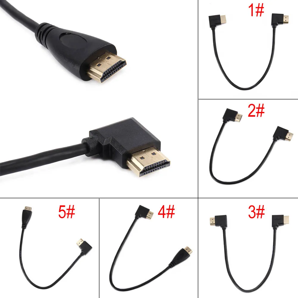 0 3 Mini HDMI конвертер Папа мама вверх вниз вправо влево угловой адаптер кабель для HD
