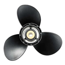 New-Outboard Propeller 58100-93723-019 For Suzuki 8-20Hp 9 1/4 X 9 Aluminum Alloy 3 Blade Black 10 Spline Tooth R Rotation