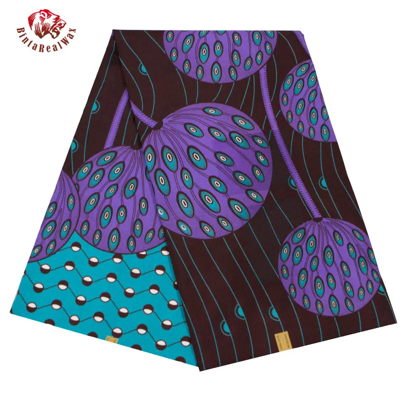Анкара Африканский полиэстер восковые принты ткани Binta настоящий воск высокого качества 6 ярдов африканская ткань для вечерние платья FP6206