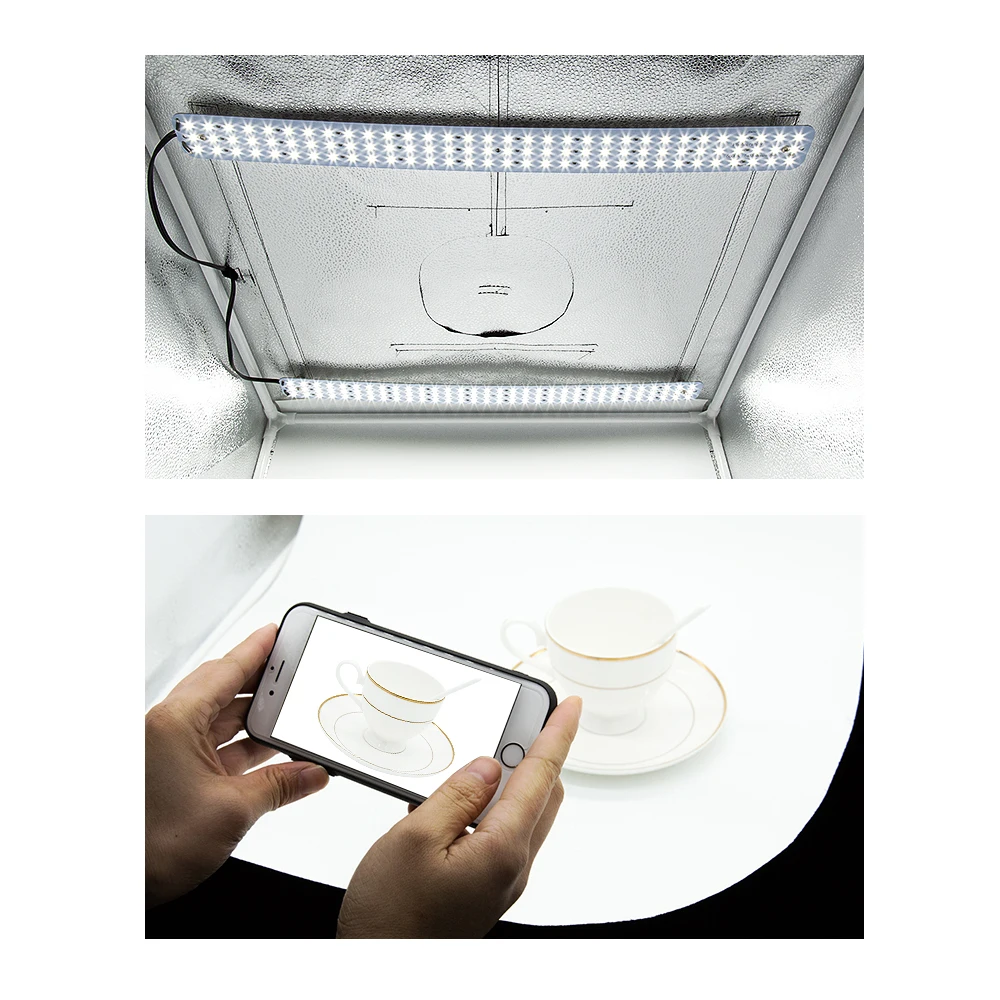 80*80 Photo Studio LED soft box Shooting photo light tent set+3 Backdrops+dimmer switch Children's clothing shoting tent kits