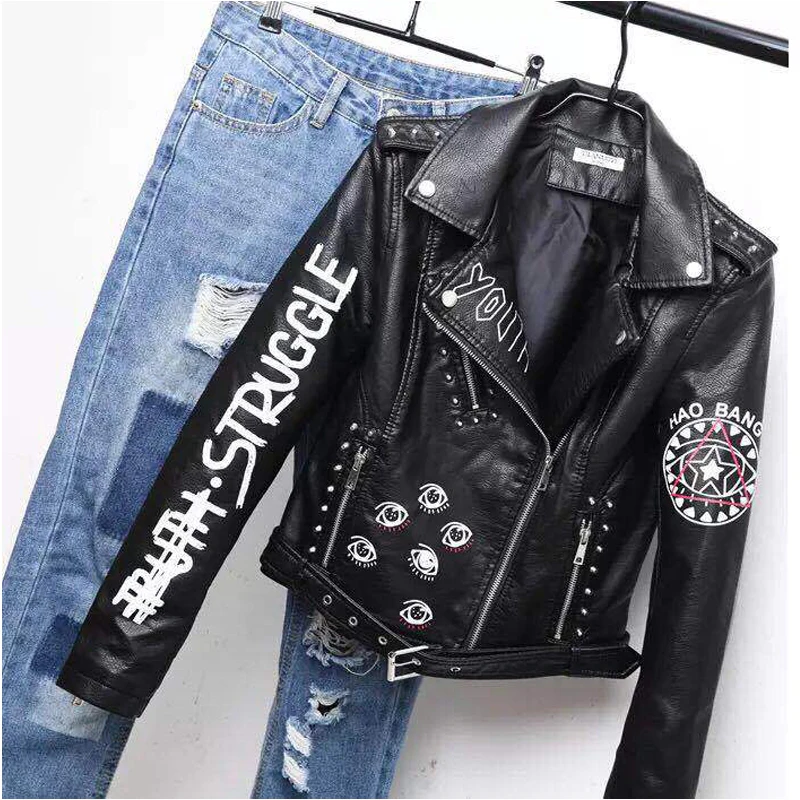 Women Punk Moto Coat(6)