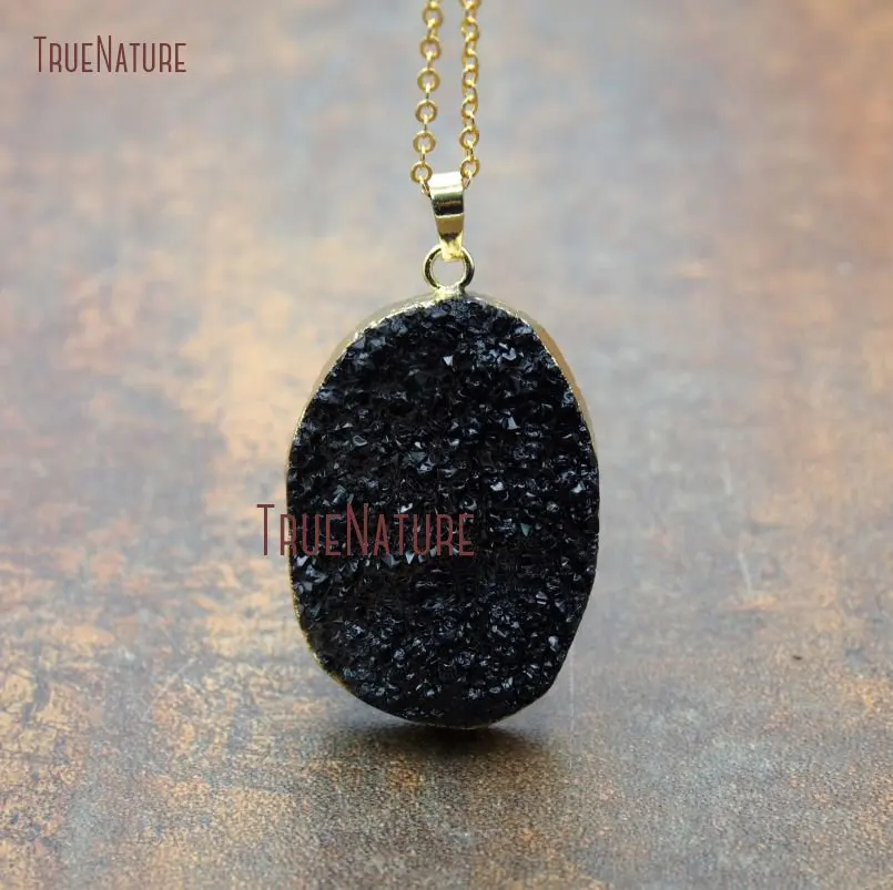 20180315-NM11207- Druzy Crystal Necklace Gold Plated Necklace_1
