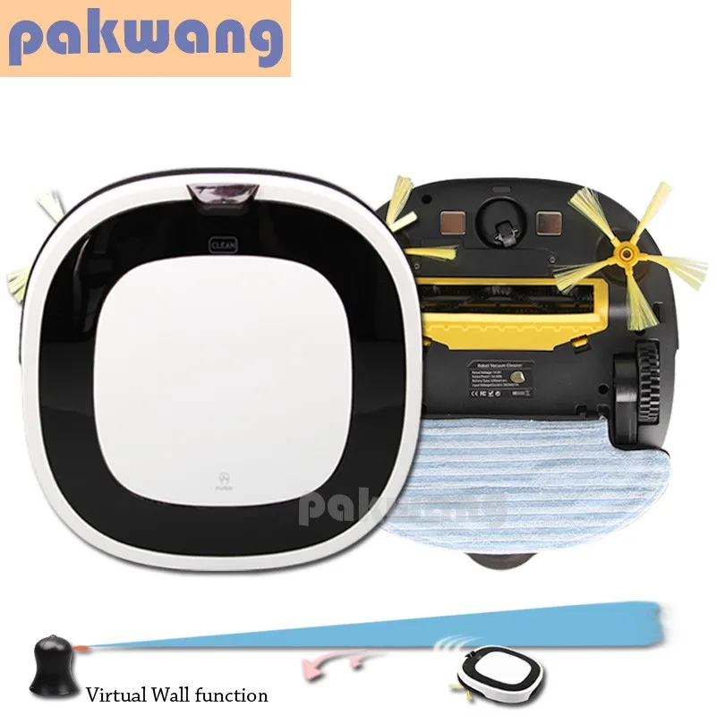 

Vacuum Cleaner D5501 Intelligent Robot Vacuum Household Cleaning Powerful 2 Suction Nozzle, LED Atuo Cleaner Wet and Dry Mop