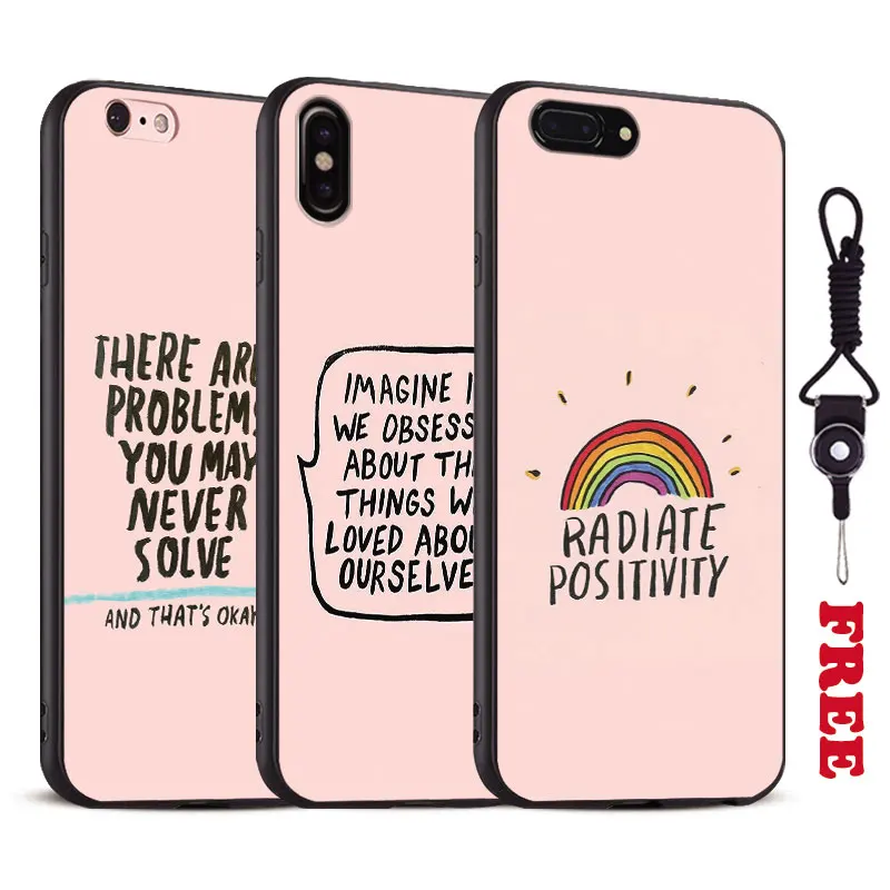 

Pink poetry simple Quotes Tpu Soft Silicone Phone Case Cover Shell For Apple iPhone 5 5S Se 6 6S 7 8 Plus X 10