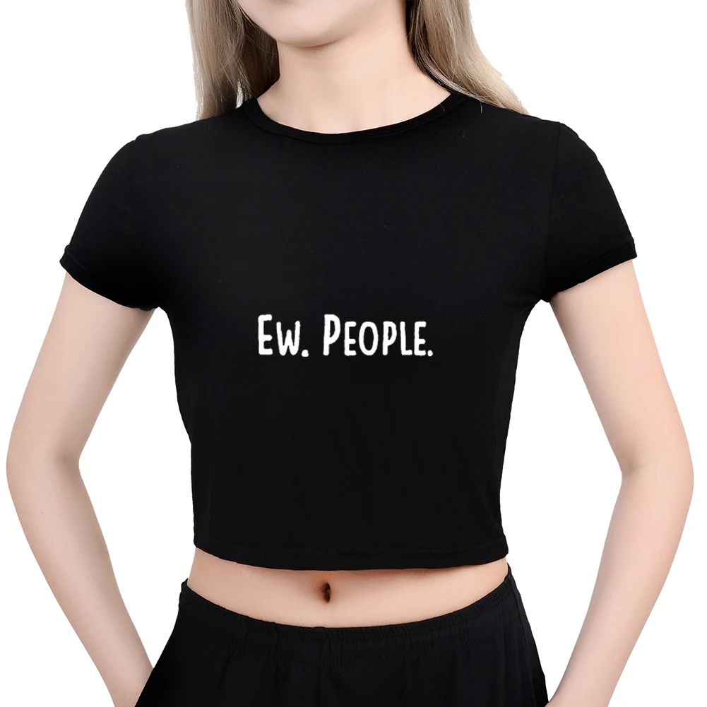 Женская футболка Ew People хипстерские укороченные топы с буквенным принтом женские