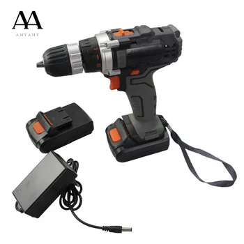 Online AMYAMY 12V DC Lithium-Ion Battery Cordless Drill Power Drill Screwdriver Electric Drill Tools 2 Lithium-Ion Battery 1201