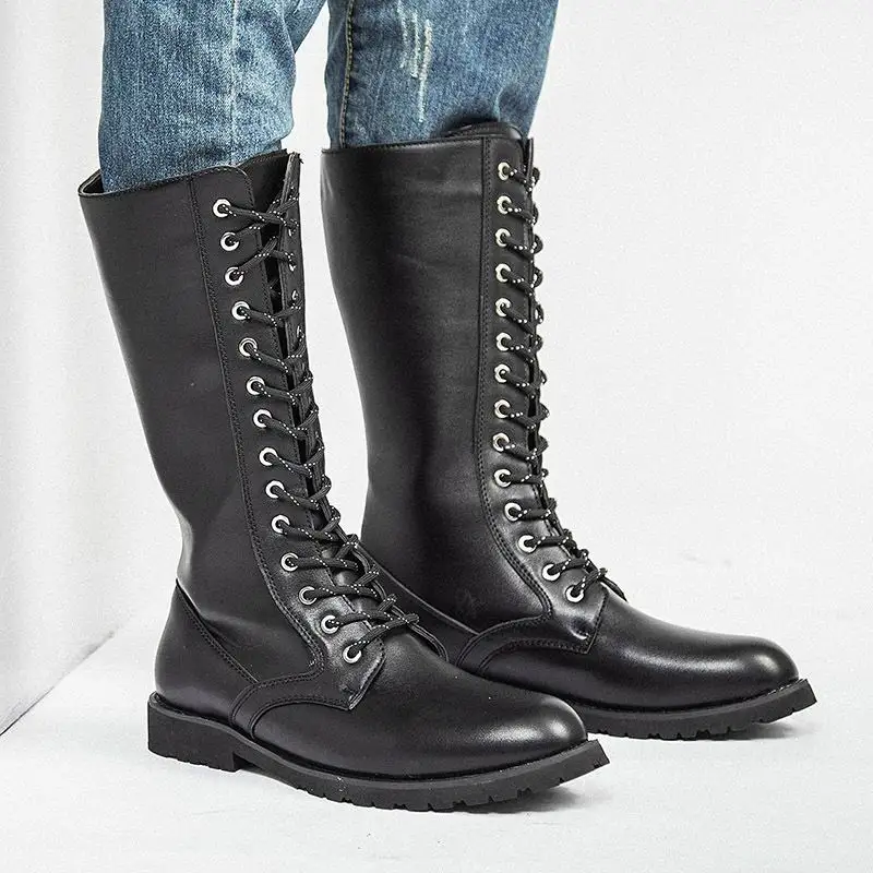 black fashion boots