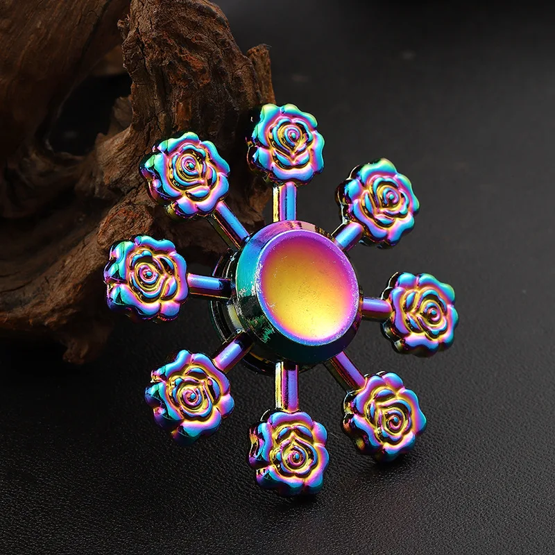 

Zinc Alloy Metal Rainbow Spiner Fidget Hand Spinner Anti-Anxiety Toy for Spinners Focus Relieves Stress Adhd Finger Spinner E